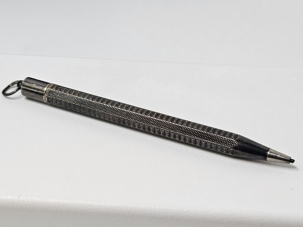 Antique Art Deco - German - Sterling Silver Pencil - Pendant. Working Mechanism